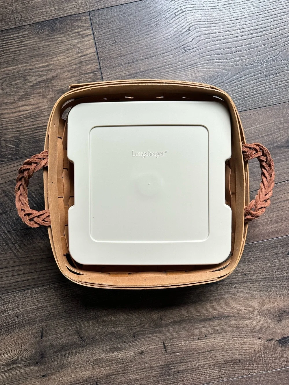 Longaberger 8x8 Serving Solutions Basket with Protector and Lid